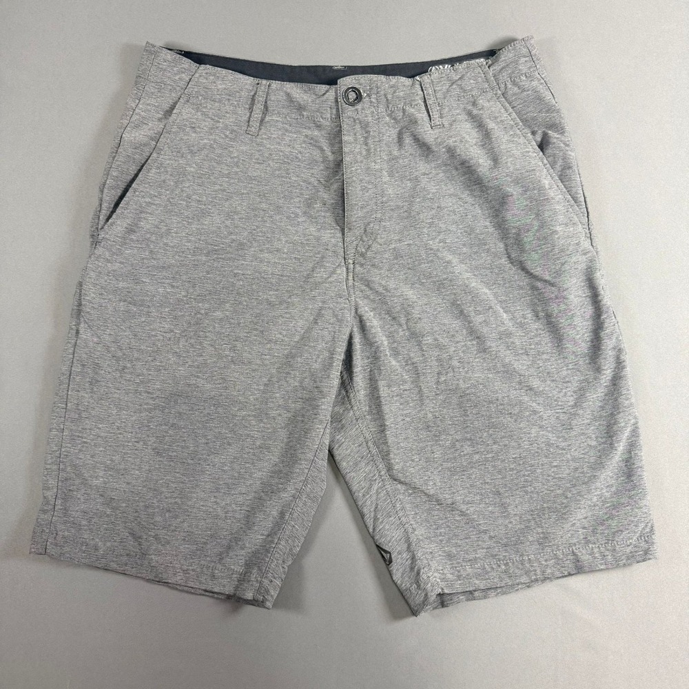 Volcom Flat Front Shorts Heather Charcoal Gray Size 32